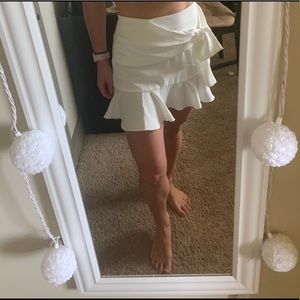 White Ruffle Skirt